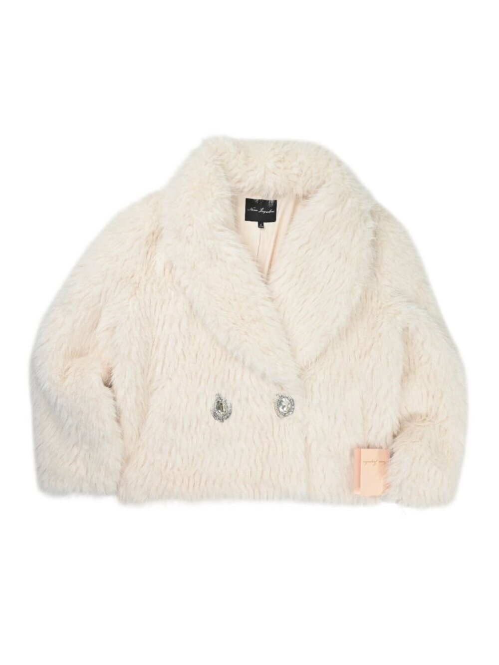 Nana Jacqueline Alyssa Faux Fur Coat in White